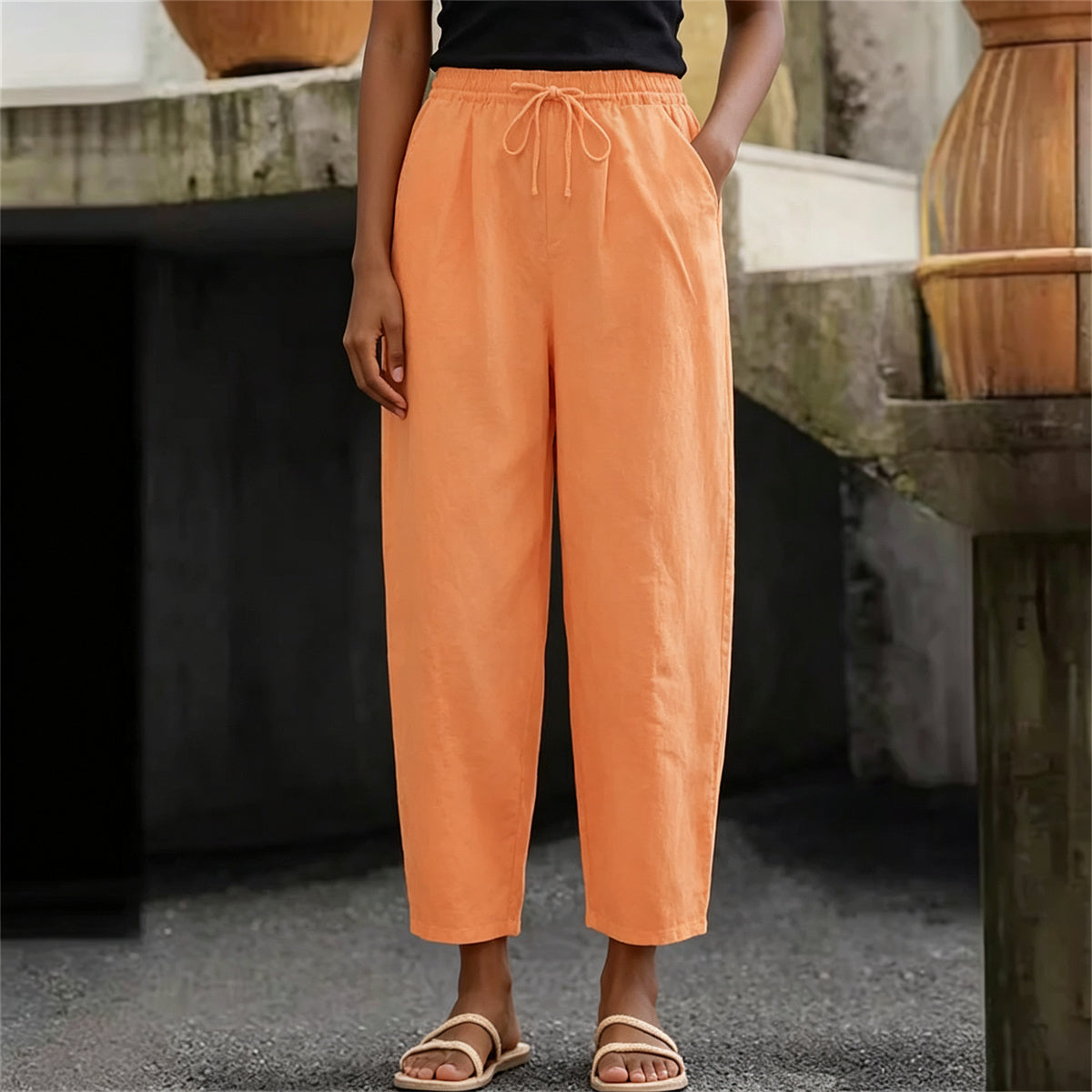 😍💕Zadnji dan promocije - 50% popust💕Ženske ležerne hlače iz bombaža in lana