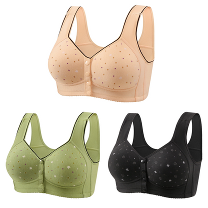 🏆[3 paketa] [40-120 kg] Ženski grudnjak bez žica, kopčanje sprijeda ❤️Tencel pamuk, prirodan antibakterijski i udoban