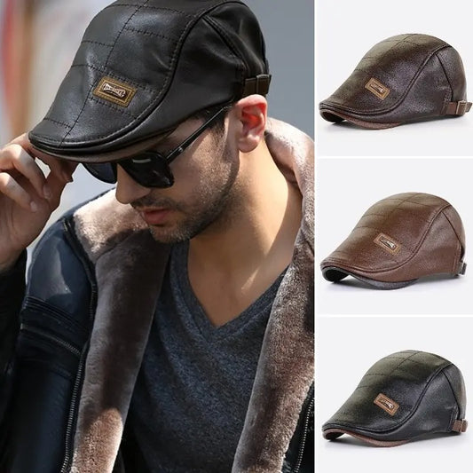 🧢🔥【Kup jeden, a drugi dostaniesz gratis】Nowy, wysokiej jakości skórzany beret na jesień i zimę w stylu retro