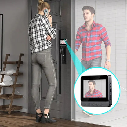 🔥 Bezprzewodowa kamera dzwonka: 1080P HD, szeroki kąt 75°, wodoodporna, do użytku zewnętrznego, z funkcją noktowizji w podczerwieni.
