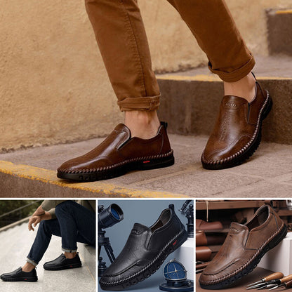 👞【39-44】2026 Męskie buty sportowe na co dzień, wykonane z prawdziwej skóry, z miękką podeszwą, antypoślizgowe, oddychające
