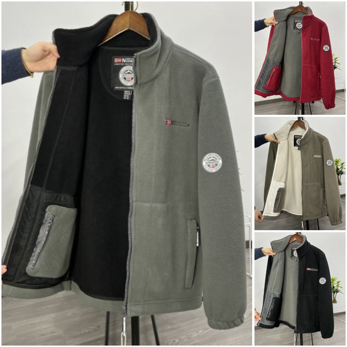 ❄️🧥【XS-3XL】Chaqueta de forro polar de terciopelo grueso para hombre, otoño e invierno, cálida, ligera, talla grande