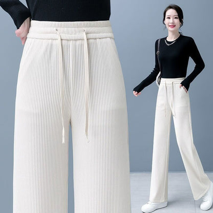 ✨👖🌸【Venta caliente】Nuevos pantalones casuales de terciopelo con pierna ancha, muy cómodos de llevar.