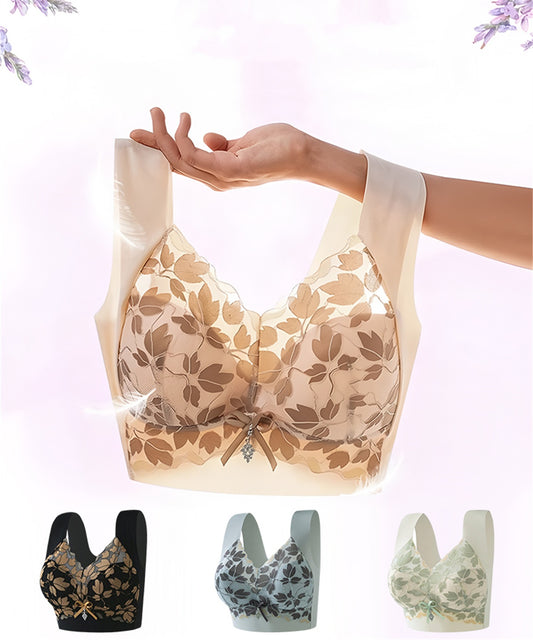 🦋[3 kosov] Čipkasti modrček velikosti M-4XL brez jeklenega obroča, razkošen in lep hrbet, zračen in brezšiven modrček [40~100 kg]