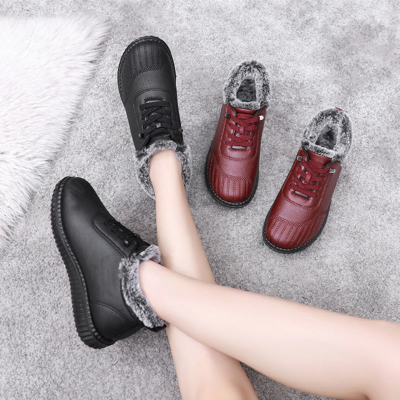 💖【36-41】Nowe zimowe damskie bawełniane buty z podszewką z polaru, ciepłe i antypoślizgowe.