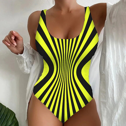 🥰【50% kedvezmény】🔥【S~6XL】Alakformáló,Gyorsan szárad,Kényelmes,Legnépszerűbb egyrészes fürdőruha,Egyedi csíkos egyrészes fürdőruha
