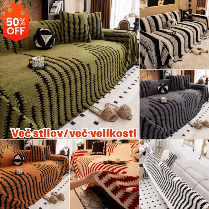 🛋️ Božična ponudba za zgodnje ptice: 🎉 Mehka, nedrseča plišasta prevleka za kavč🍂【180*150 cm】