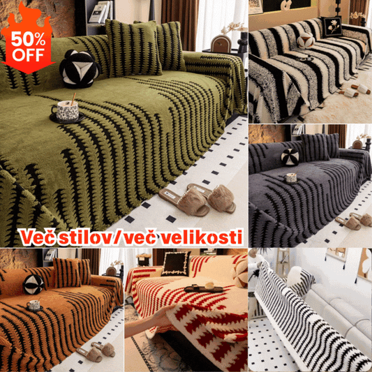 🛋️ Božična ponudba za zgodnje ptice: 🎉 Mehka, nedrseča plišasta prevleka za kavč🍂【180*150 cm】