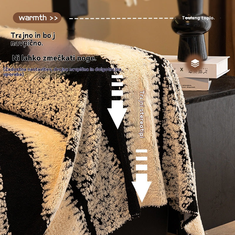 🛋️ Božična ponudba za zgodnje ptice: 🎉 Mehka, nedrseča plišasta prevleka za kavč🍂【180*150 cm】