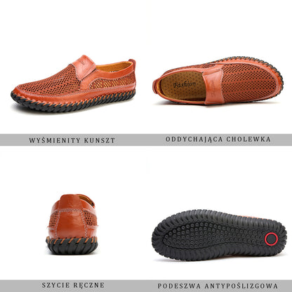 【38-48】👞Novi moški mrežasti usnjeni čevlji za pomlad in poletje - velika velikost - pravo goveje usnje, odporni na znoj in vonjave, zračni in udobni