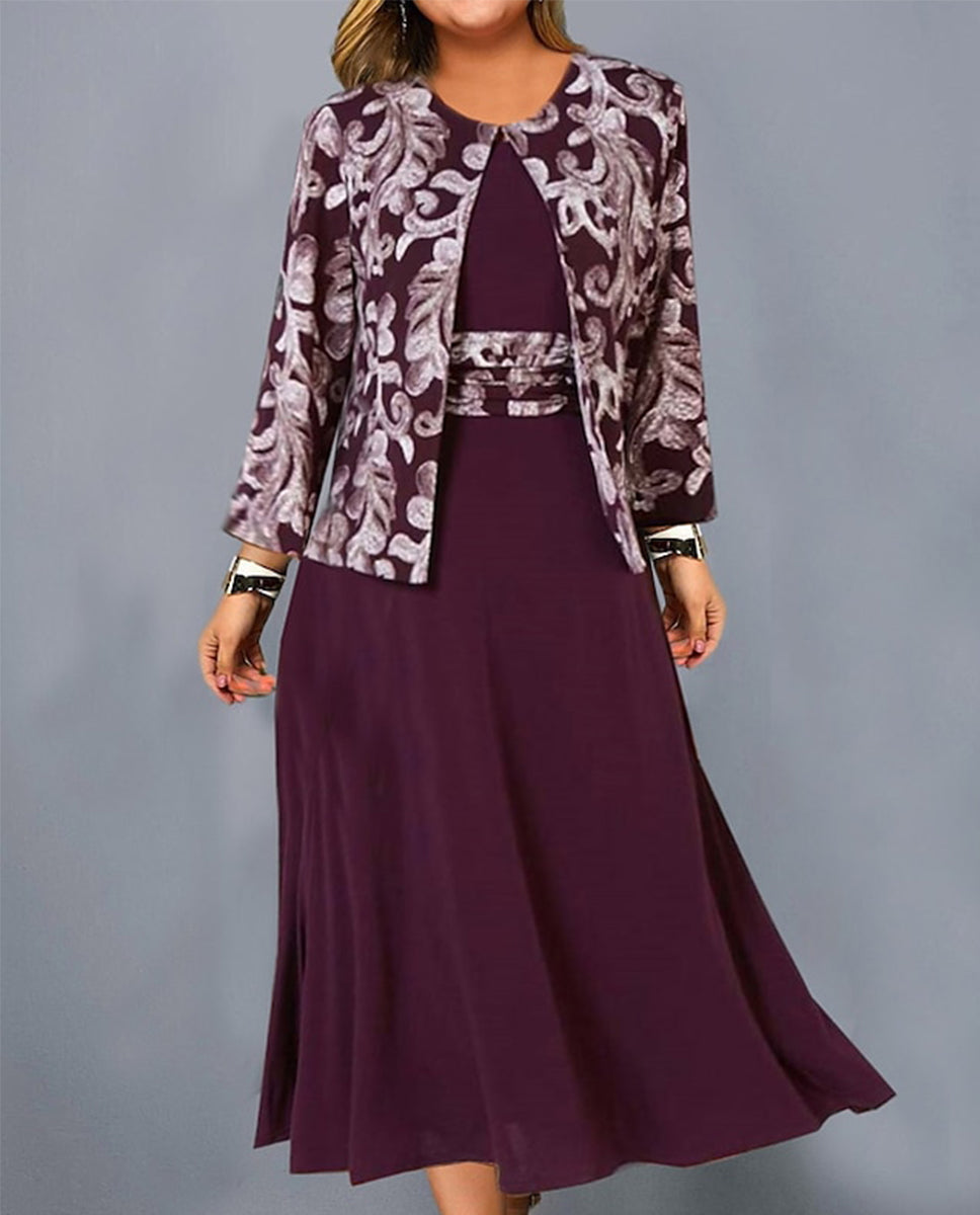 🌹😍💖【S-3XL】【Krilo + jakna】Nova potiskana obleka brez rokavov 2025, za prosti čas