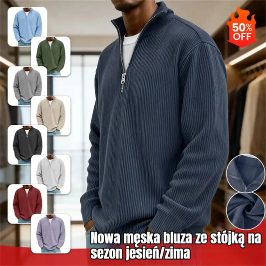 🔥【S-5XL】Nowa męska bluza z wysokim kołnierzem na jesień/zima 2026