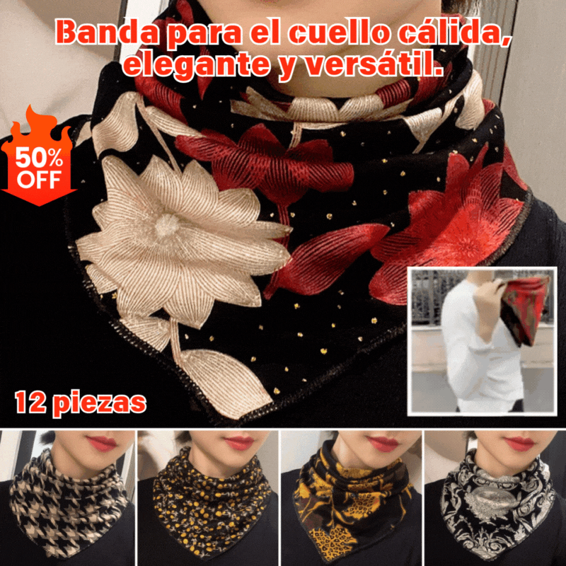 🔥Zimowa nowość🔥💟【Zestaw 4 elementów】Ciepły, stylowy i wszechstronny szalik trójkątny