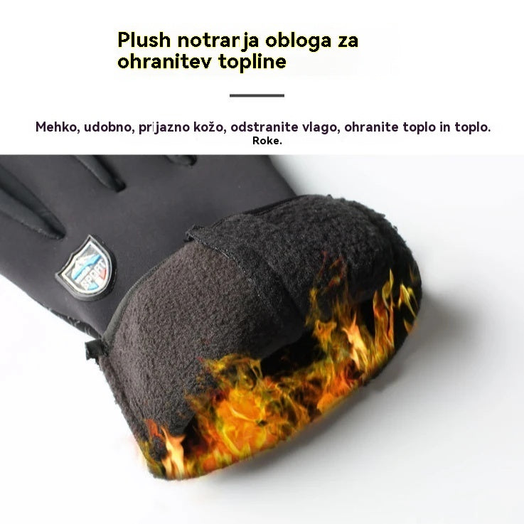 🔥❄️⛷️【Kupite 1, dobite 1 gratis】Jesenske in zimske kolesarske, plezalne, tople smučarske rokavice, vodoodporne, vetrovno odporne flis rokavice🧤