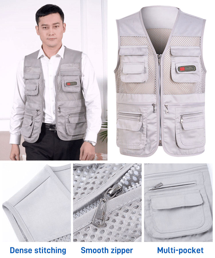 🔥🔥Funkcionalni brezrokavnik z več žepi【XL-4XL】