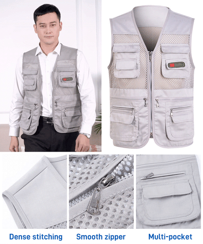 🔥🔥Funkcionalni brezrokavnik z več žepi【XL-4XL】