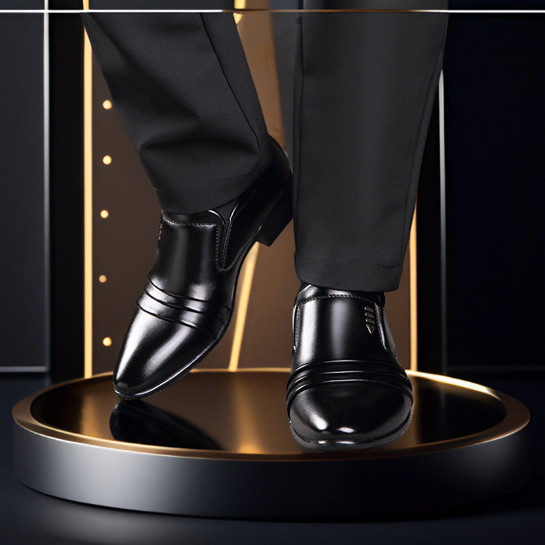 🔥【Zniżka ograniczona czasowo】🔥 Buty męskie skórzane 38–48 – casual i eleganckie, podwyższona podeszwa 2026