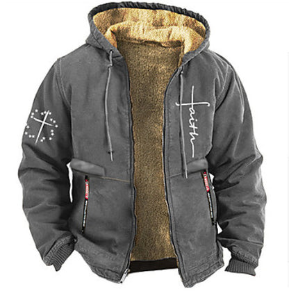 【S-3XL】 Divatos, őszi, téli, vastag bársonyos férfi dzseki