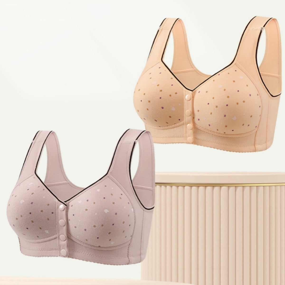 🏆[3 paketa] [40-120 kg] Ženski grudnjak bez žica, kopčanje sprijeda ❤️Tencel pamuk, prirodan antibakterijski i udoban