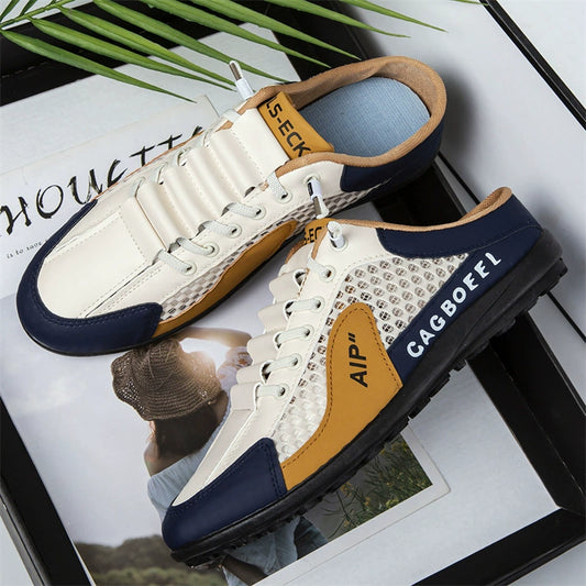 🏆👟【Wyprzedaż letnia – 50% 🔥】【39–44】Nowe męskie przewiewne buty typu slip-on z siateczki – wykonane z nowego materiału o właściwościach neutralizujących zapachy