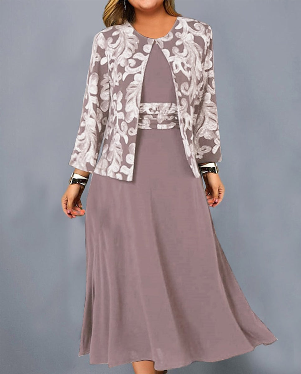 🌹😍💖【S-3XL】【Krilo + jakna】Nova potiskana obleka brez rokavov 2025, za prosti čas