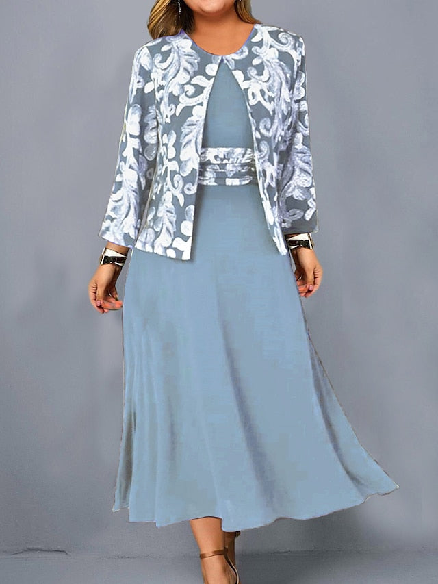 🌹😍💖【S-3XL】【Krilo + jakna】Nova potiskana obleka brez rokavov 2025, za prosti čas