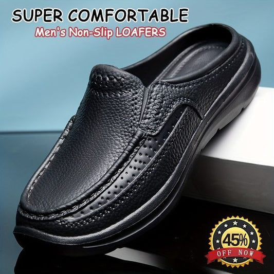 ✨🔥【Ograniczona ilość】【39-45】2025 nowe męskie skórzane kapcie casualowe, proste i wygodne