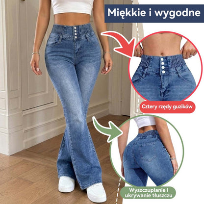 🔥👖Wiosenne jeansy dzwony, wygodna i delikatna odzież damska