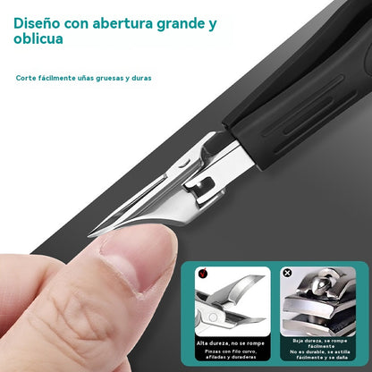 🔥🔥 Cortaúñas antisalpicaduras con borde inclinado de 25° (juego de 3 piezas)