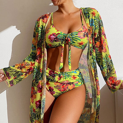 👙☀️【S-2XL】【Tridelni komplet】3-delni komplet kopalk z novim slogom šal 2026