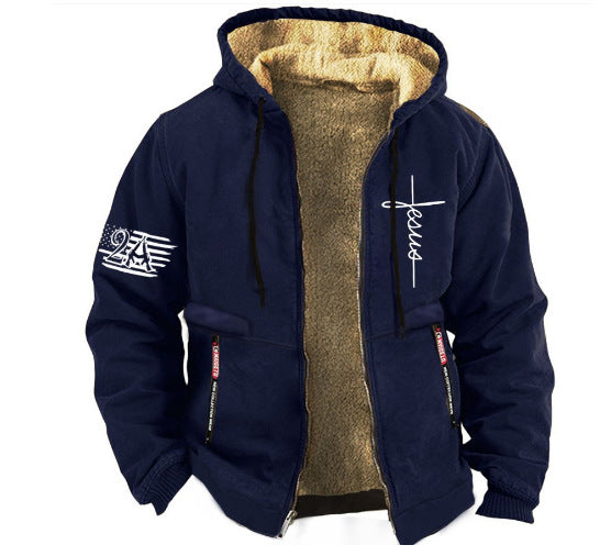 【S-3XL】 Divatos, őszi, téli, vastag bársonyos férfi dzseki