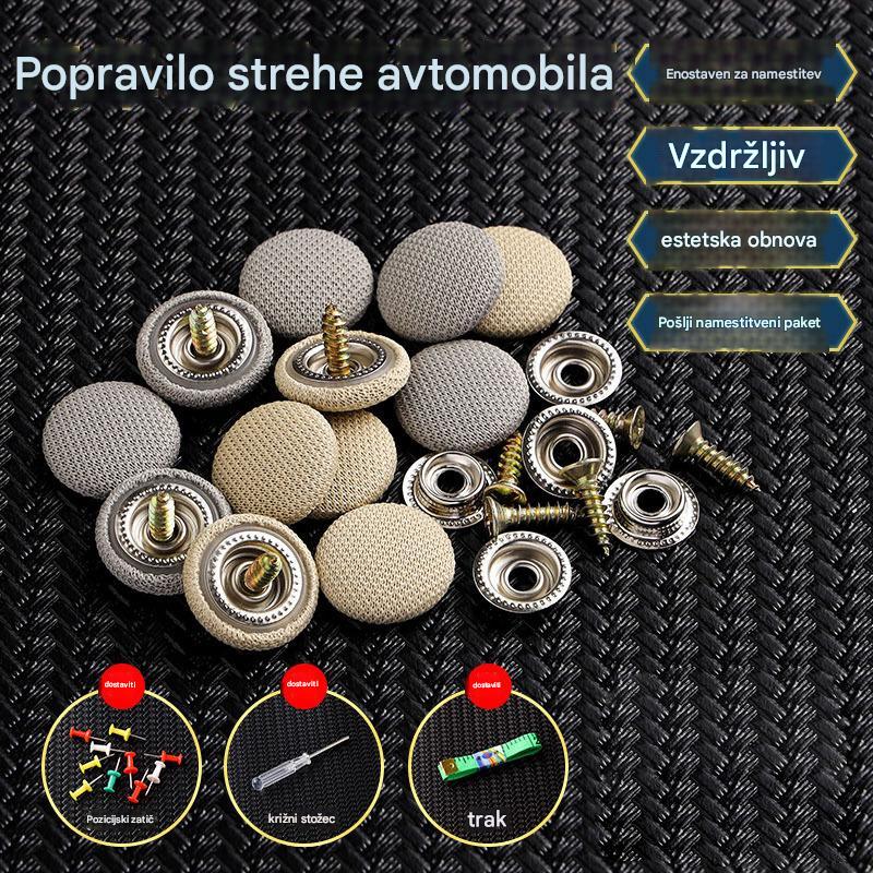 🔥【30% OFF】Strešno platno avtomobila odpada, popravite sponko za pritrditev žebljev, Sprememba in obnova notranjosti avtomobila brez demontaže (kit orodja za montažo + izvijač + brisača vključen)