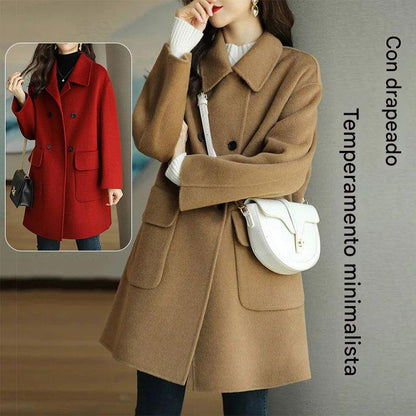 🌈🩰nueva chaqueta de cachemir de doble cara de alta calidad para otoño-invierno, apta para varias temporadas