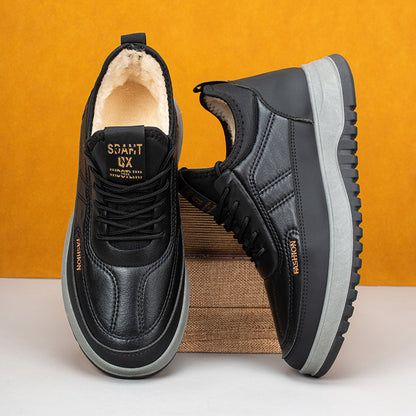 🔥2025 Muške zimske ležerne sportske cipele, plišane i tople cipele s vezicama