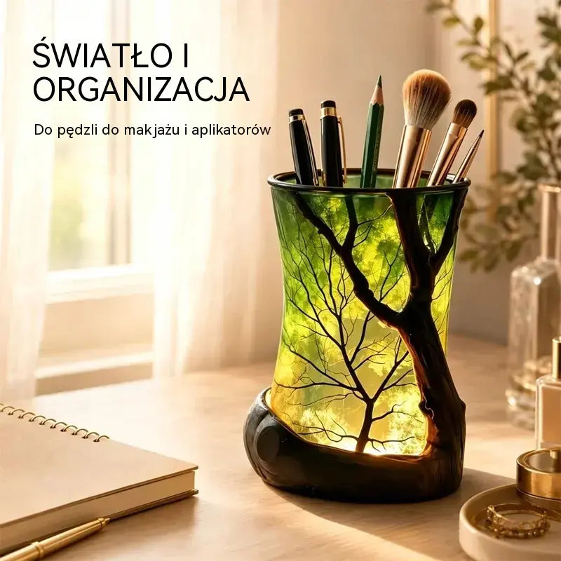 🍃✨ Magiczna lampa leśna z motywem liści | Rozświetl swój dom naturalnym urokiem