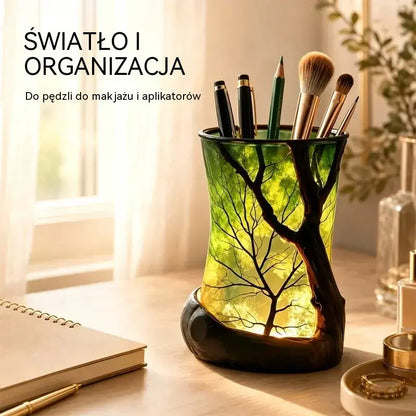 🍃✨ Magiczna lampa leśna z motywem liści | Rozświetl swój dom naturalnym urokiem