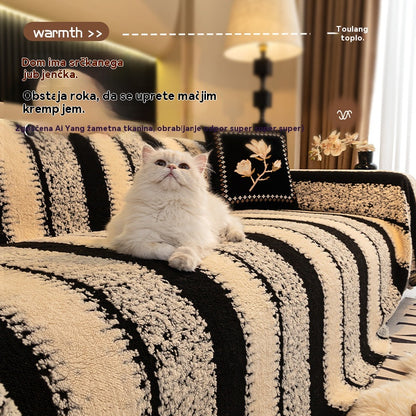 🛋️ Božična ponudba za zgodnje ptice: 🎉 Mehka, nedrseča plišasta prevleka za kavč🍂【180*150 cm】