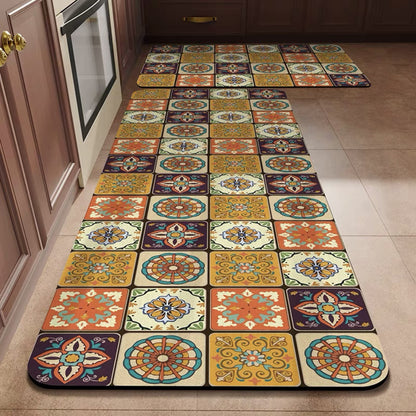 💥【Kup jeden, a drugi dostaniesz gratis】【40*60+40*120 cm】Antypoślizgowe i bardzo chłonne maty kuchenne i łazienkowe