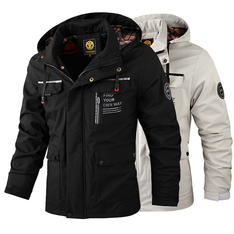 🔥【M~4XL】Chaqueta de montañismo al aire libre impermeable y a prueba de viento para hombre