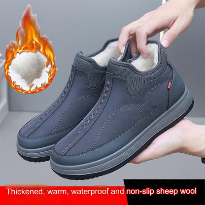 🔥【38-45】Új téli hócsizma férfiaknak, bársonnyal vastagított, meleg
