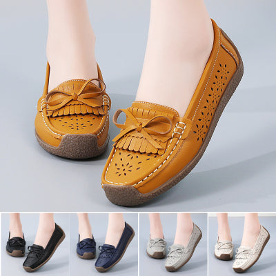 🌼【35-44】Ženski poletni usnjeni čevlji z votlimi resicami, ki dihajo