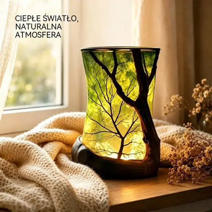 🍃✨ Magiczna lampa leśna z motywem liści | Rozświetl swój dom naturalnym urokiem