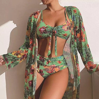 👙☀️【S-2XL】【Tridelni komplet】3-delni komplet kopalk z novim slogom šal 2026