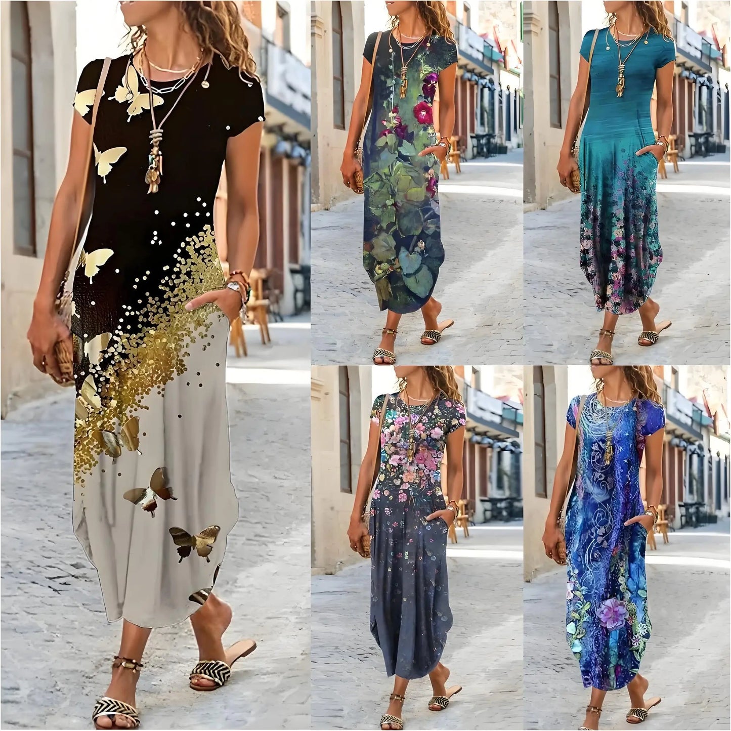 🔥 Ostatni dzień – 50% zniżki 🌸【S–3XL】Modna letnia sukienka damska z nadrukiem i krojem pięknie podkreślającym sylwetkę; wykonana z przewiewnego i wygodnego materiału. ✅ Płatność przy odbiorze.