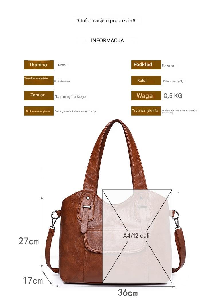 📢Limitowana oferta 46% zniżki 👜 Nowa skórzana torba na ramię, w stylu retro, uniwersalna i wygodna do noszenia