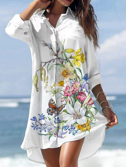 【S-3XL】🌻2024 nova srajčna obleka s potiskom