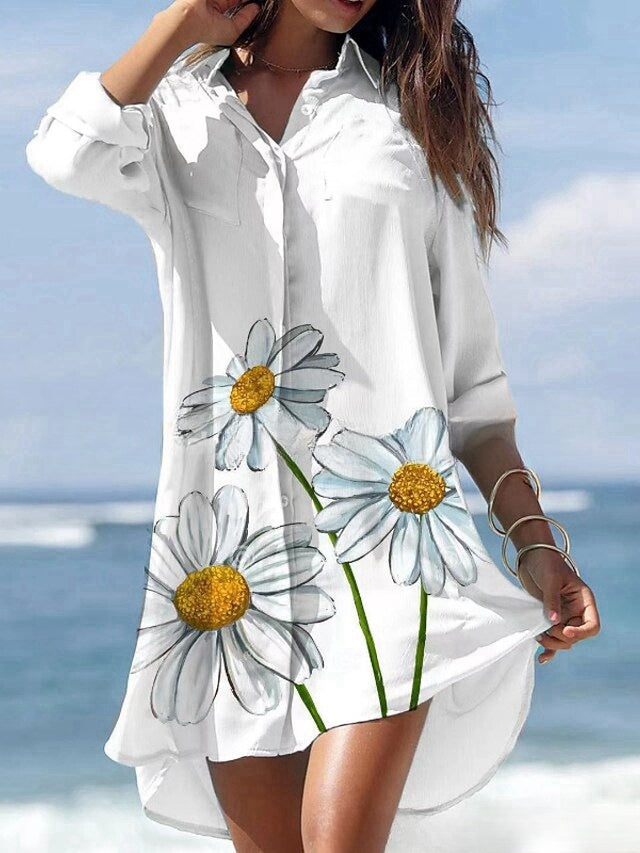 【S-3XL】🌻2024 nova srajčna obleka s potiskom