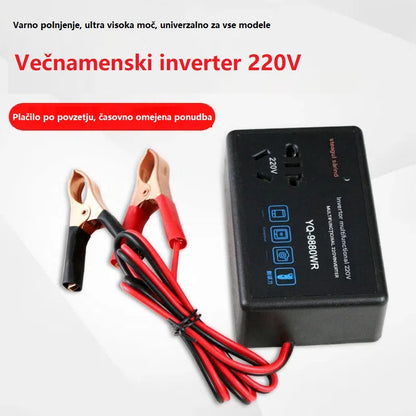 🔋🔌 Inverter 12V/24V do 220V🔧 Večnamenski polnilnik