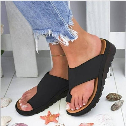 🔥✨【Promocje letnie】【35-43】Nowe letnie modne, codzienne, skórzane sandały na koturnie dla kobiet