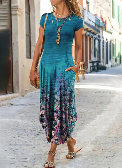 🔥 Ostatni dzień – 50% zniżki 🌸【S–3XL】Modna letnia sukienka damska z nadrukiem i krojem pięknie podkreślającym sylwetkę; wykonana z przewiewnego i wygodnego materiału. ✅ Płatność przy odbiorze.